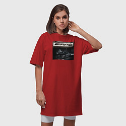 Футболка женская-платье Знак Мерена, цвет: красный — фото 2