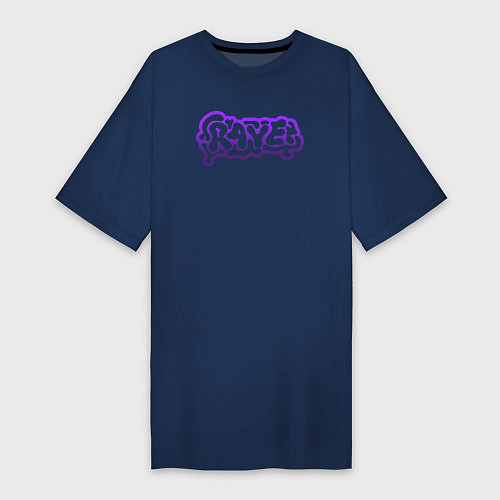 Женская футболка-платье Rave / Тёмно-синий – фото 1