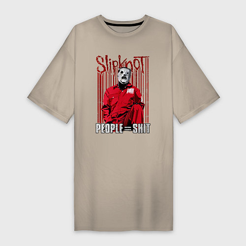 Женская футболка-платье Slipknot Corey / Миндальный – фото 1