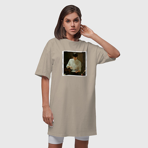 Женская футболка-платье Сиумин / Миндальный – фото 3