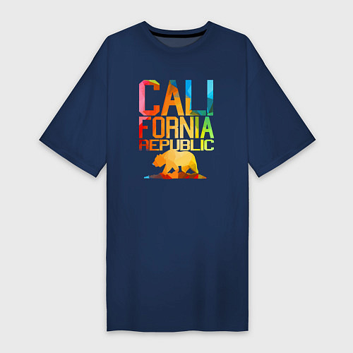 Женская футболка-платье Republic California / Тёмно-синий – фото 1