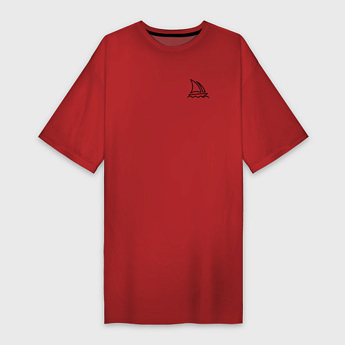 Женская футболка-платье Midjourney / Красный – фото 1