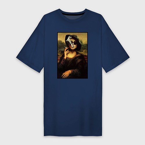 Женская футболка-платье Mona Singer / Тёмно-синий – фото 1