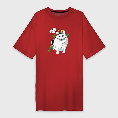 Женская футболка-платье Я дракон / Красный – фото 1