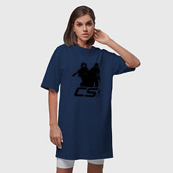 Футболка женская-платье Counter-strike 2 - one color, цвет: тёмно-синий — фото 2