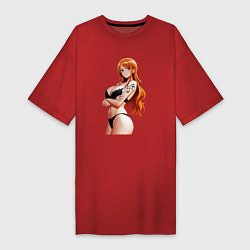 Футболка женская-платье Нами в белье - One Piece, цвет: красный
