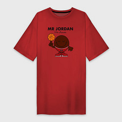 Футболка женская-платье Мистер Джордан, цвет: красный