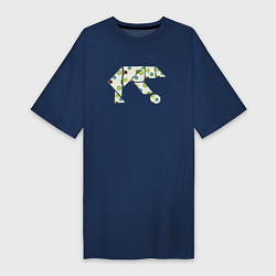 Женская футболка-платье Origami bear
