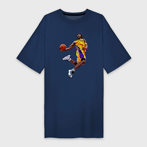 Женская футболка-платье Kobe Bryant dunk / Тёмно-синий – фото 1