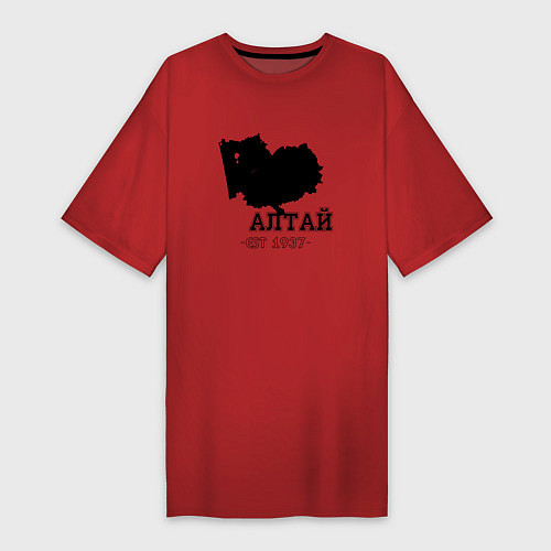 Женская футболка-платье Регион Алтай / Красный – фото 1