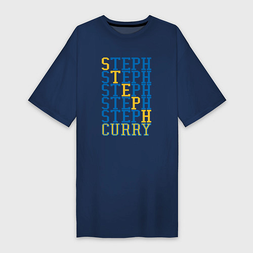 Женская футболка-платье Steph Curry / Тёмно-синий – фото 1