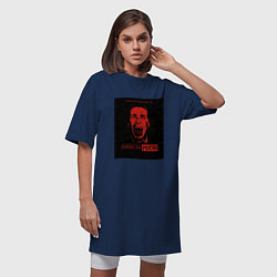 Футболка женская-платье American psycho постер, цвет: тёмно-синий — фото 2