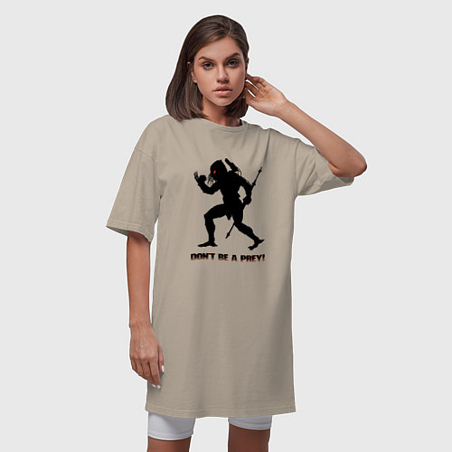 Женская футболка-платье Космический охотник / Миндальный – фото 3