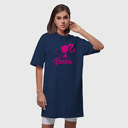 Футболка женская-платье Barbie heart, цвет: тёмно-синий — фото 2