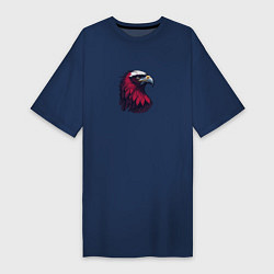 Футболка женская-платье Красочный орел, цвет: тёмно-синий