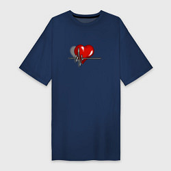 Женская футболка-платье Влюблённое сердце