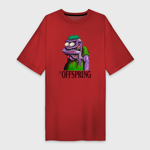 Женская футболка-платье The Offspring bite me / Красный – фото 1