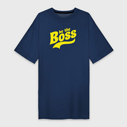 Футболка женская-платье Быть боссом, цвет: тёмно-синий