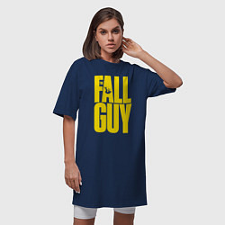 Футболка женская-платье The fall guy logo, цвет: тёмно-синий — фото 2