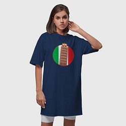 Футболка женская-платье Пизанская башня, цвет: тёмно-синий — фото 2