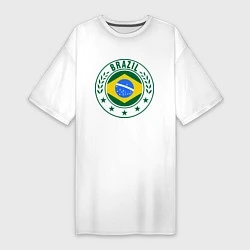 Футболка женская-платье Brazil 2014, цвет: белый