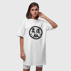 Футболка женская-платье Дзюдо символ, цвет: белый — фото 2