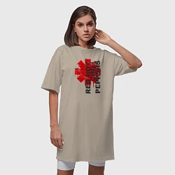 Футболка женская-платье Red Hot Chili Peppers, цвет: миндальный — фото 2