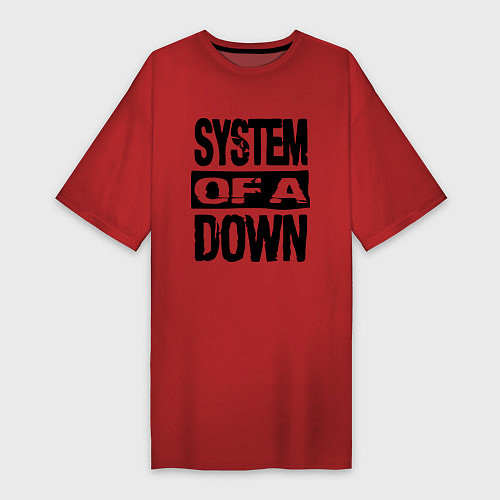 Женская футболка-платье System Of A Down / Красный – фото 1