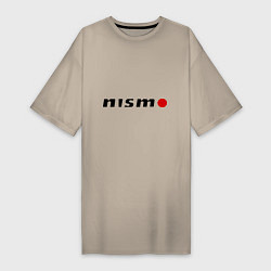 Футболка женская-платье Nissan nismo, цвет: миндальный