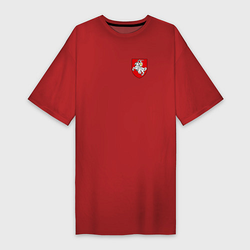 Женская футболка-платье Погоня: герб / Красный – фото 1