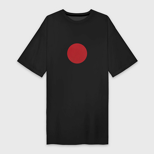 Женская футболка-платье Япония минимализм / Черный – фото 1