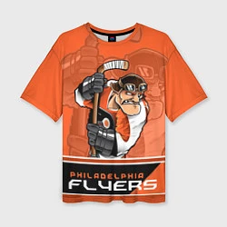 Женская футболка оверсайз Philadelphia Flyers