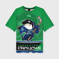 Женская футболка оверсайз Vancouver Canucks