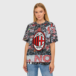 Футболка оверсайз женская Milan FC, цвет: 3D-принт — фото 2