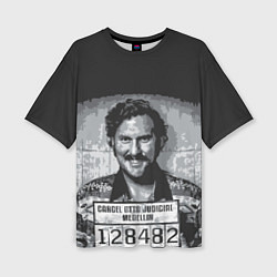 Женская футболка оверсайз Pablo Escobar: Smile