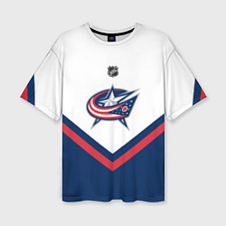 Женская футболка оверсайз NHL: Columbus Blue Jackets