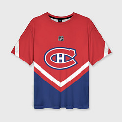 Футболка оверсайз женская NHL: Montreal Canadiens, цвет: 3D-принт