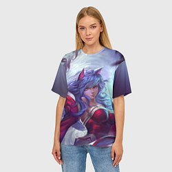 Футболка оверсайз женская Red Dress, цвет: 3D-принт — фото 2