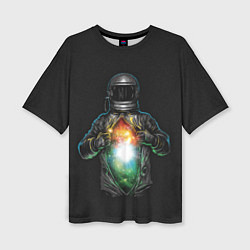 Женская футболка оверсайз Космос внутри