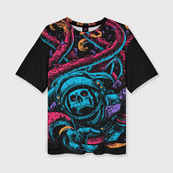 Женская футболка оверсайз Космический осьминог