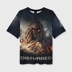 Женская футболка оверсайз Disturbed: Skull Mountain