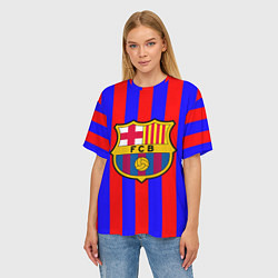 Футболка оверсайз женская Barca FCB Club, цвет: 3D-принт — фото 2