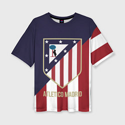 Футболка оверсайз женская FC Atletico Madrid, цвет: 3D-принт