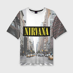 Женская футболка оверсайз Nirvana City