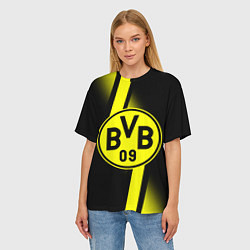 Футболка оверсайз женская FC Borussia Dortmund: Storm, цвет: 3D-принт — фото 2