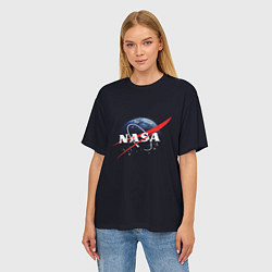 Футболка оверсайз женская NASA: Black Space, цвет: 3D-принт — фото 2