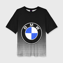 Женская футболка оверсайз BMW 2018 Black and White IV
