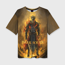 Женская футболка оверсайз Dark Souls: Flame Knight
