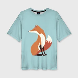 Женская футболка оверсайз Minimal Fox
