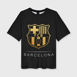 Женская футболка оверсайз Barcelona Gold Edition